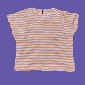 Vintage Jacqueline Ferrer Blouse Career Business Workwear Preppy Summer Beach